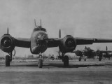 320_ - B-25's taxi out to the runway at Melsbroek in Belgium