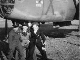 320__0011 - my father poses with fellow crew in front of X Xray B-25. He is the middle guy
